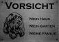 Preview: Edelstahl Warnschild Spinone Italiano VORSICHT Hier wache ich!